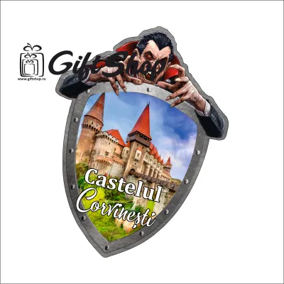 Castelul corvinesti, dracula, romania, magnet frigider mgs134